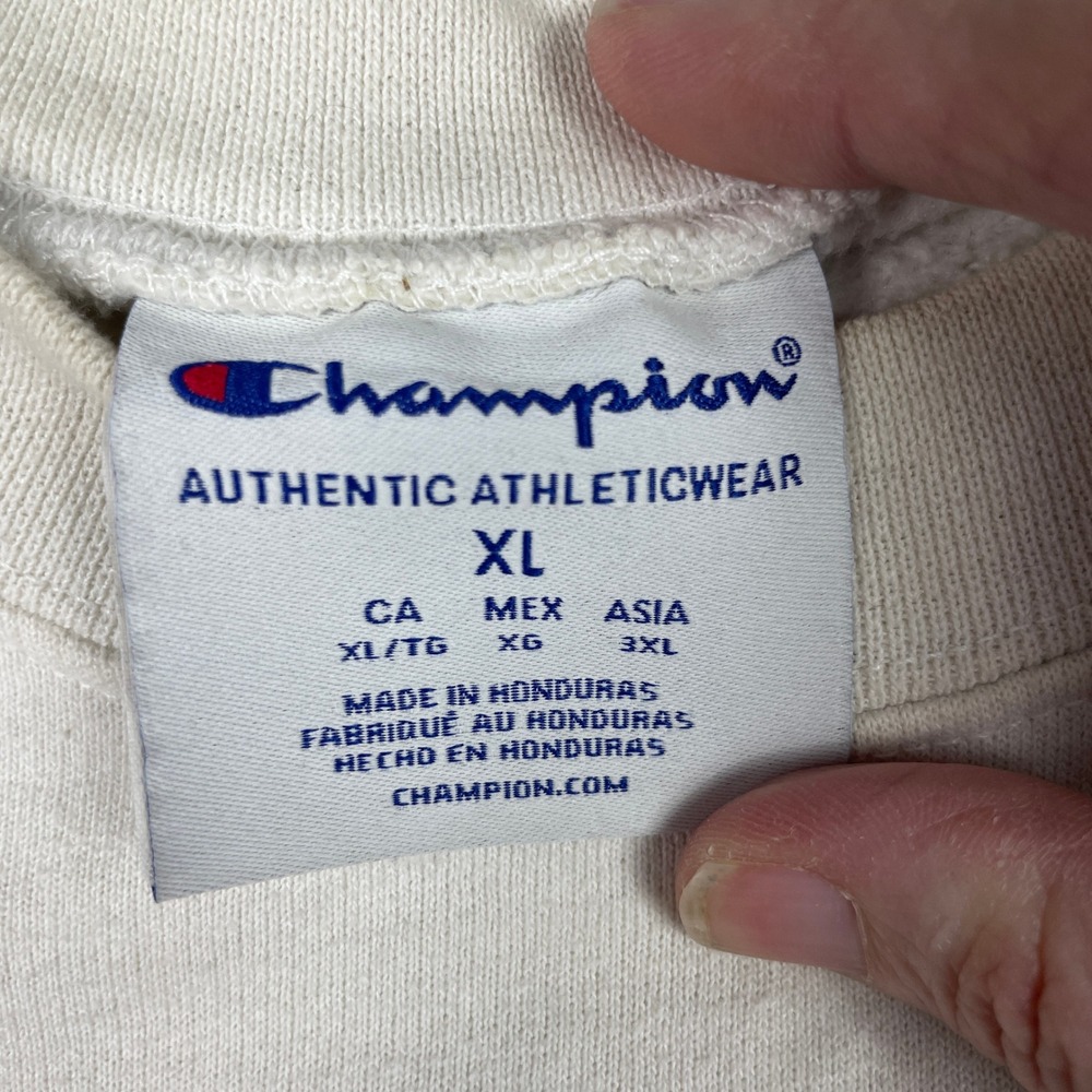Indiana University Hoosiers Sweatshirt Mens XL White Champion Crewneck Pullover - Picture 5 of 10